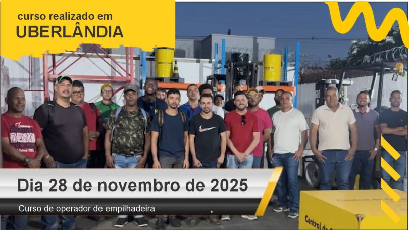 Curso de operador de empilhadeira - Uberlândia - Dia 28 de novembro de 2025
