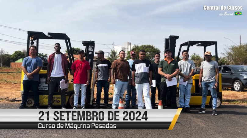 Curso de operador de empilhadeira em Uberlândia. Dia 21 de setembro de 2024
