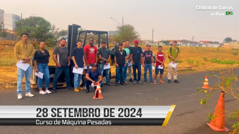 Dia 28 de setembro de 2024 - Curso de empilhadeira